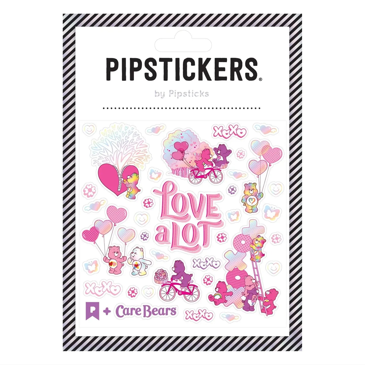 PipStickers are the PERFECT gift for the sticker lover in your life - even if it's you! These unique wood-free paper designs come on a clear backing and cannot be found anywhere else.

Includes one 4" x 4" sheet of Care Bears Love A Lot PipStickers and includes the Pipsticks manifesto.