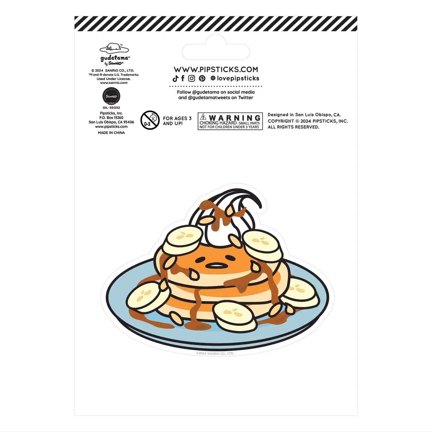 PipStickers are the PERFECT gift for the sticker lover in your life - even if it's you! These unique scratch 'n sniff designs cannot be found anywhere else.

Gudetama Breakfast Buffet Scratch 'n Sniff (2ct) includes two (that's right, TWO!!) vanilla scented PipStickers - one 4'' die cut sticker AND one 4'' x 4'' sheet.