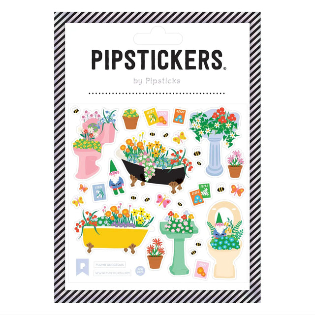 PipStickers are the PERFECT gift for the sticker lover in your life - even if it's you! These unique PVC designs with holographic gold foil accents come on a clear backing and cannot be found anywhere else.

Includes one 4'' x 4'' sheet of Plumb Gorgeous PipStickers and includes the Pipsticks manifesto.
