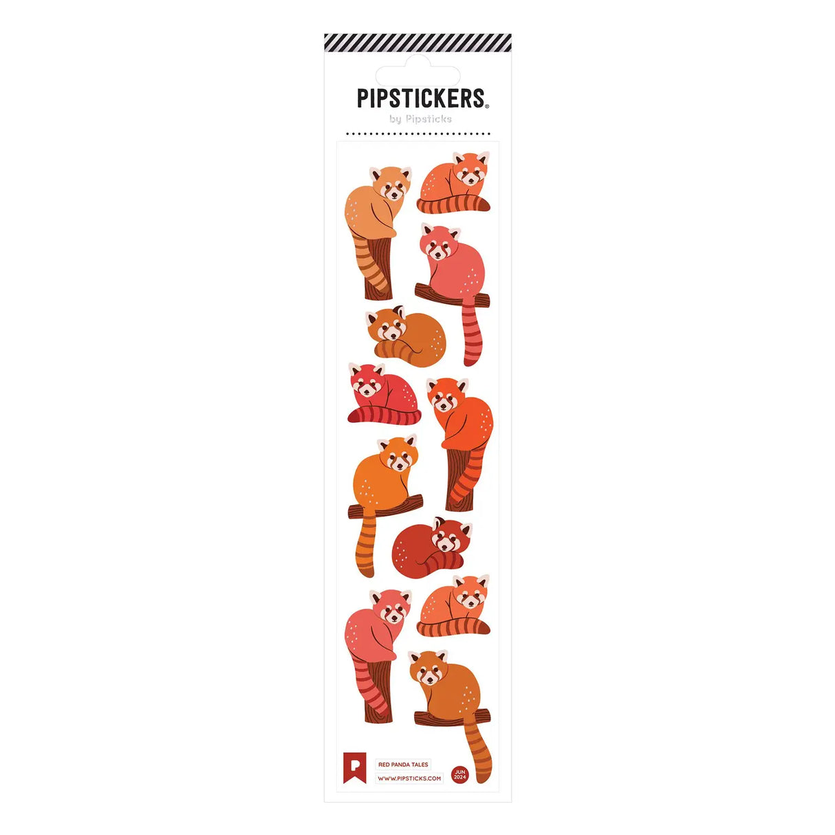 PipStickers are the PERFECT gift for the sticker lover in your life - even if it's you! These unique PVC designs with holographic accents come on a clear backing and cannot be found anywhere else.

Includes one 2'' x 8'' sheet of Red Panda Tales PipStickers and includes the Pipsticks manifesto.