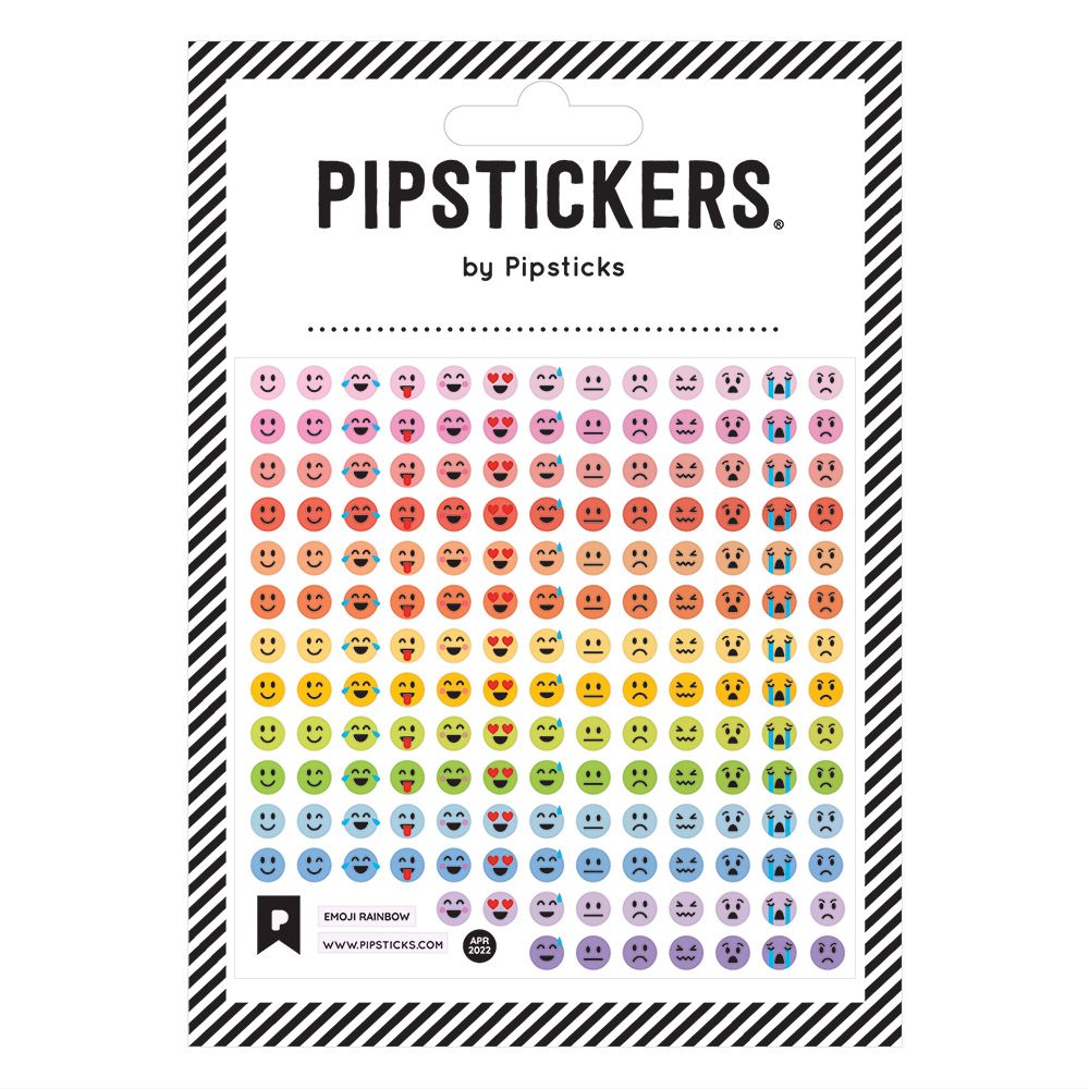 Pipsticks Sticker Sheet -&nbsp;Emoji Rainbow
