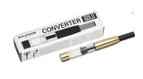 The Platinum Converter allows you to use bottled ink with any Platinum fountain pen—offering more color choices, better value, and a personalized writing experience. Available in silver or gold trim to match your pen’s accents, this proprietary converter is designed specifically to fit all Platinum fountain pens.

Durable, reliable, and easy to install, it’s a must-have accessory for writers who want to go beyond cartridges and fully enjoy the world of bottled ink.