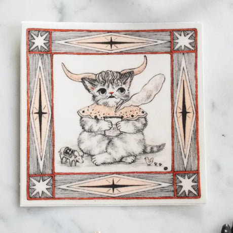A series of astrology stickers that has a cat design for each zodiac sign! This enchanting design is perfect for astrology lovers, cat enthusiasts, and anyone who adores whimsical details. Printed on durable white vinyl, this sticker is waterproof, UV-proof, and long-lasting — ideal for decorating water bottles, laptops, journals, or gifts.