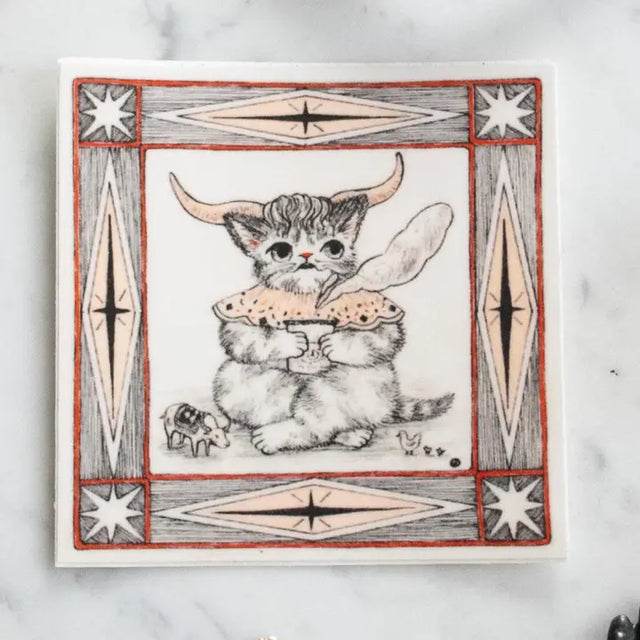 A series of astrology stickers that has a cat design for each zodiac sign! This enchanting design is perfect for astrology lovers, cat enthusiasts, and anyone who adores whimsical details. Printed on durable white vinyl, this sticker is waterproof, UV-proof, and long-lasting — ideal for decorating water bottles, laptops, journals, or gifts.