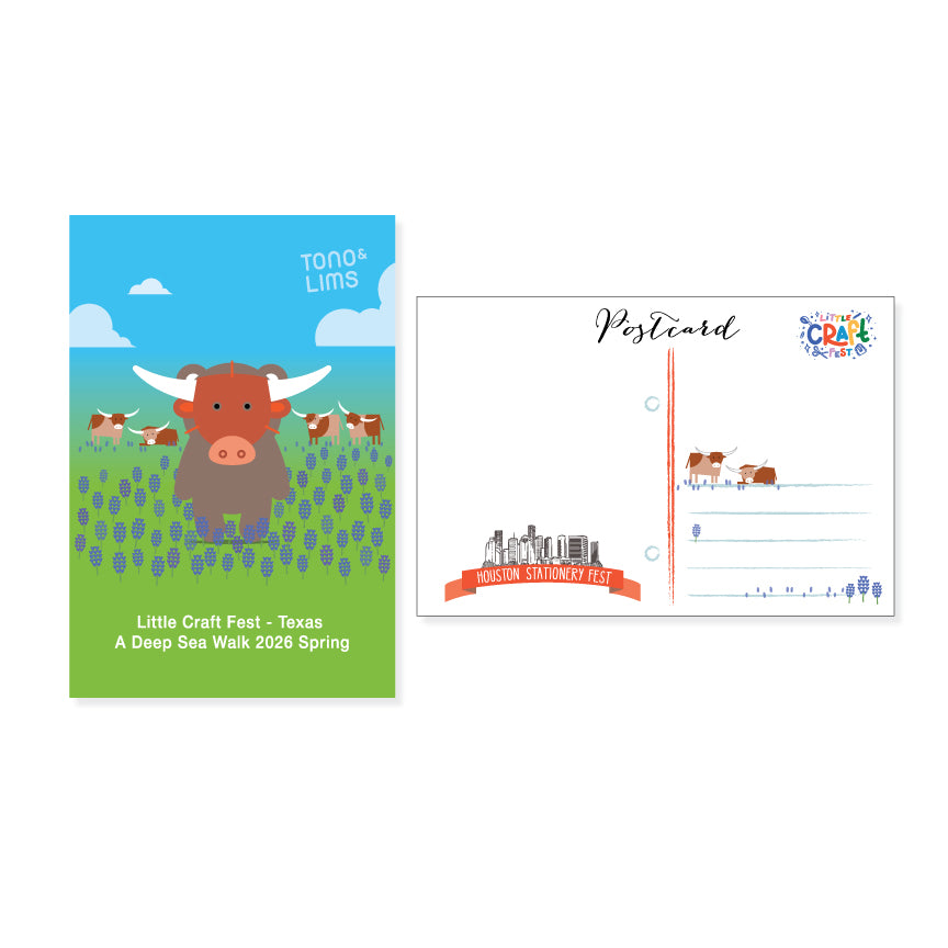 Little Craft Fest x TONO & LIMS Exclusive Postcard - Longhorn