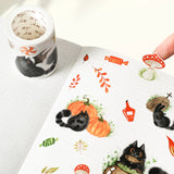 Step into a world of whiskers and wonder with our Pre-cut Shadow Paws Wide Washi/PET Tape, created in collaboration with @better.call.liubka. These hand-drawn Halloween cats tumble, sneak, and play across your pages—bringing a dose of spooky fun to every spread. From curious stares to mischievous pranks, each design captures the magic of feline adventures on All Hallows’ Eve.

Artist: @better.call.liubka

Size: 60mm×5m
Design Loop: 100cm
Material: PET Clear Tape