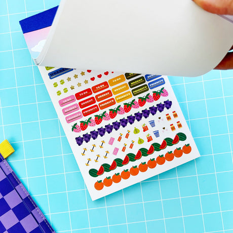 Get ready to level up your planning game! This sticker book is packed with a mix of fun and functional stickers that will take your daily grind from "meh" to magical.&nbsp;

Whether you're scheduling, goal-setting, or decorating your planner, these stickers will brighten your layouts (and your mood!). From tracking your to-dos to marking special occasions, we've got you covered with a sticker for every vibe!