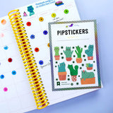 PipStickers are the PERFECT gift for the sticker lover in your life - even if it's you! These unique PVC designs with holograghic gold foil accents come on a clear backing and cannot be found anywhere else.Includes one 4'' x 4'' sheet of Prickly Purrs PipStickers and includes the Pipsticks manifesto.