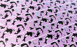 Cinta washi con orcas moradas