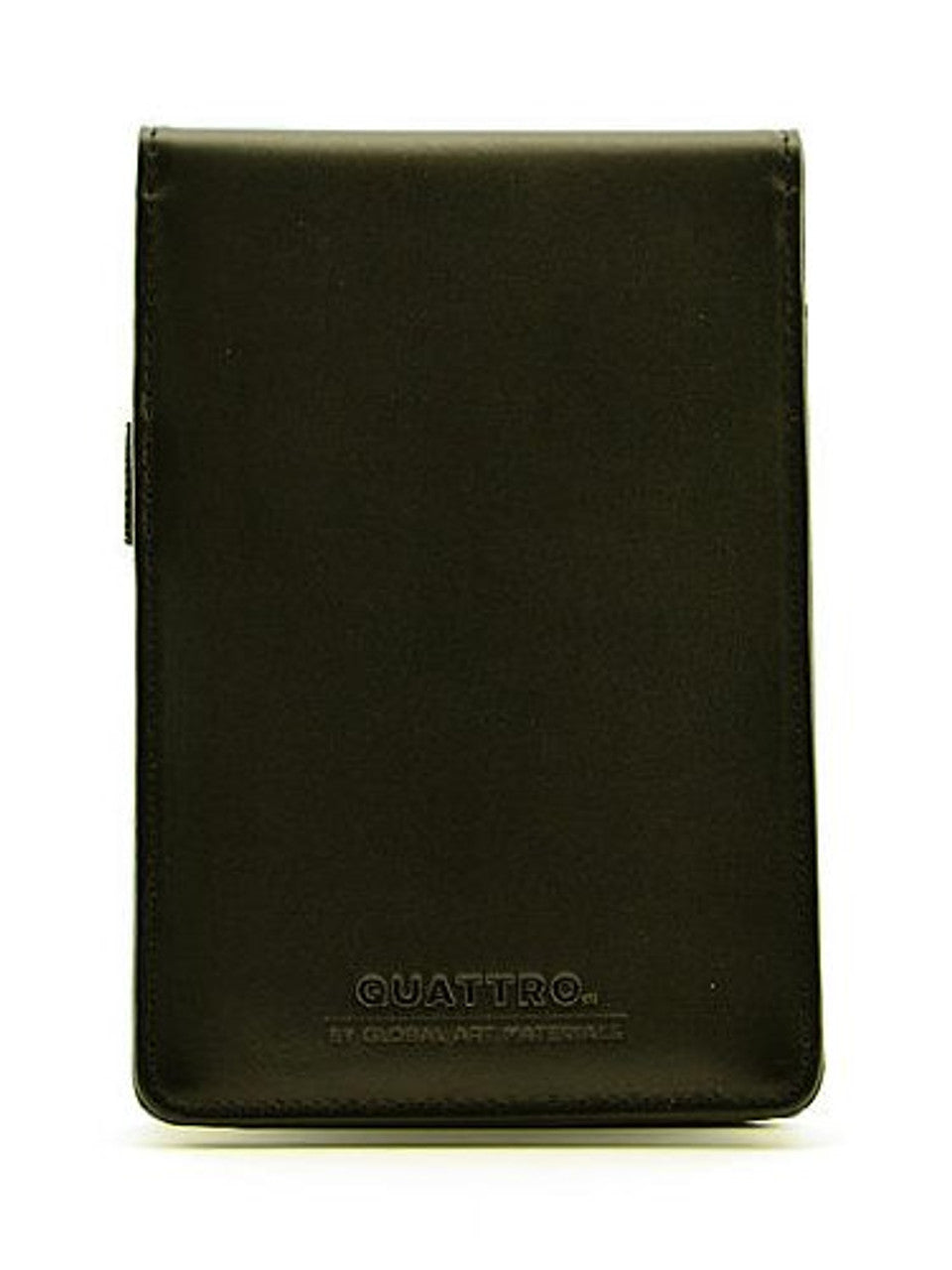 Portapapeles Quattro de 3,5" x 5,5" de cuero negro
