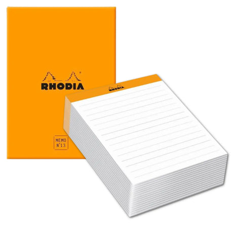 Our famous, French-made, 80g, ultra white and super smooth paper now in desk memo form. Choose from a boxed set (one pad and one iconic orange logo box), or a single pad that's handsome enough to be used alone or as a box refill. Makes a compact and handy desk accessory!

Comes in a refillable protective box.

Size: 4-1/8 x 5-7/8
Detachable Sheets: 240
Paper/Color: 80g/Ultra White
Fountain pen and marker friendly
Exceptionally smooth, acid-free, pH neutral
Cardboard backed, nonskid backing
