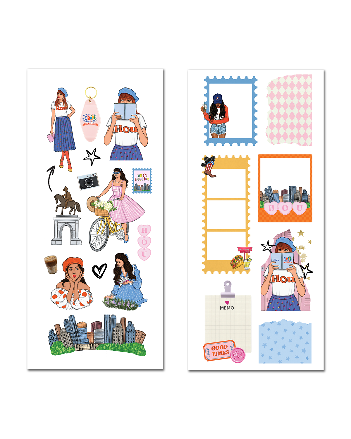 Rongrong X LCF Houston Junk Journal Ephemera Stickers
