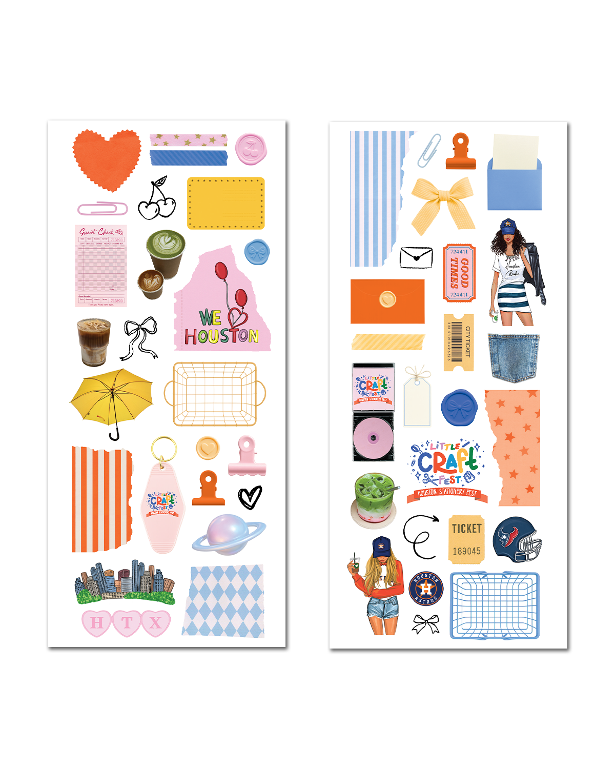 Rongrong X LCF Houston Junk Journal Ephemera Stickers