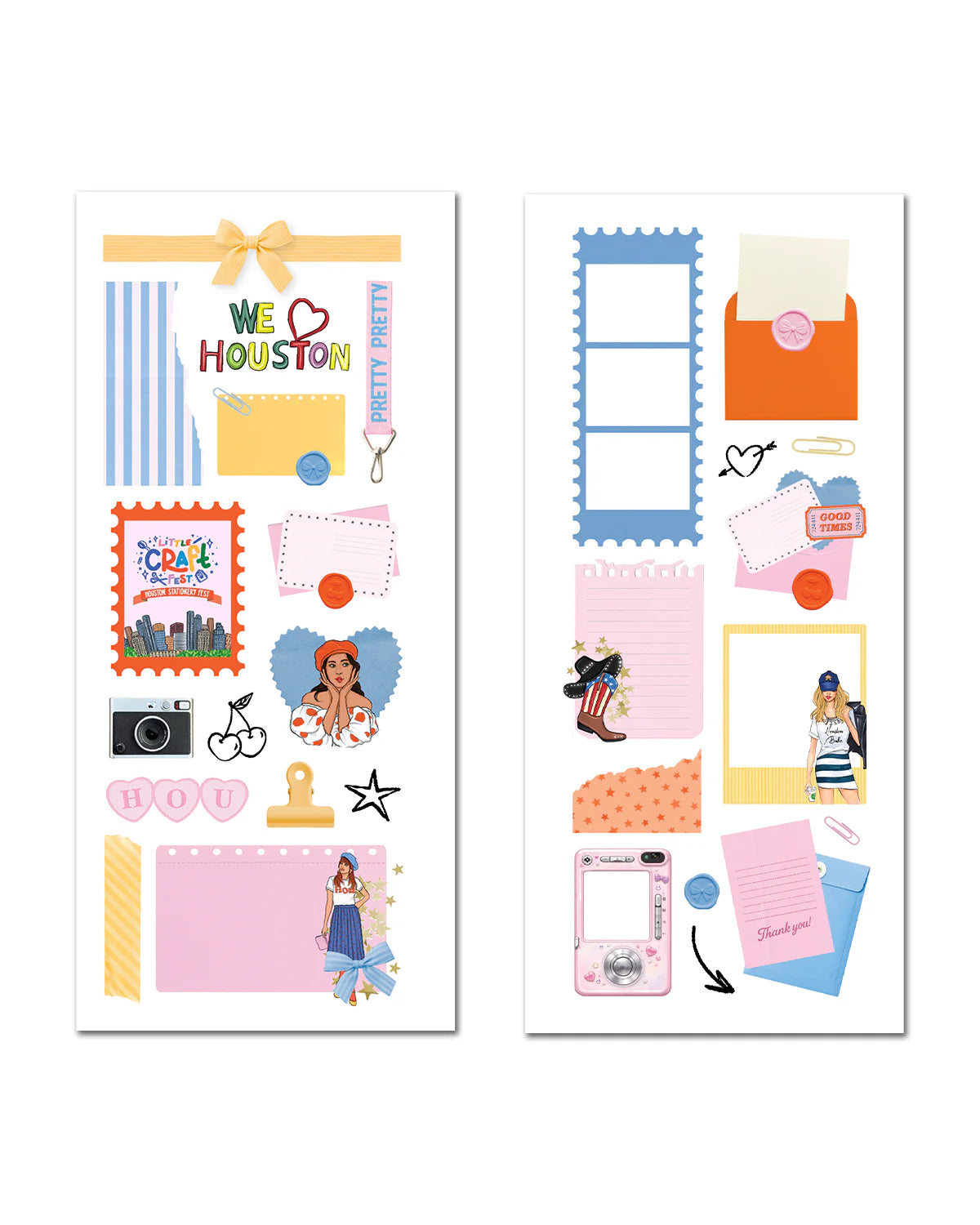 Rongrong X LCF Houston Junk Journal Ephemera Stickers