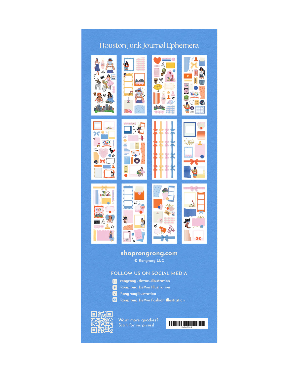 Rongrong X LCF Houston Junk Journal Ephemera Stickers