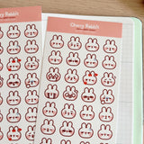 Cherry Rabbit - Rabbit Emojis Sticker