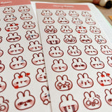 Cherry Rabbit - Rabbit Emojis Sticker