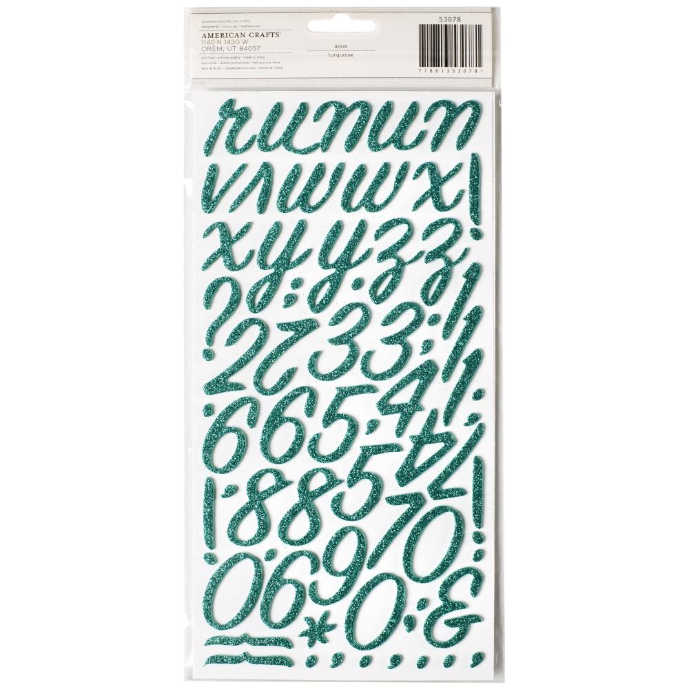 Thickers Glitter Foam Stickers Rain Boots - Aqua