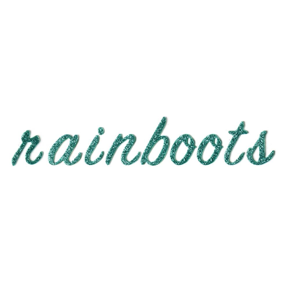 Thickers Glitter Foam Stickers Rain Boots - Aqua