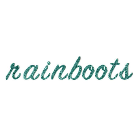 Thickers Glitter Foam Stickers Rain Boots - Aqua