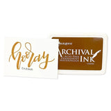 Ranger Archival Ink Pad - Coffee

Archival Inks™ provide lasting stamping results that are permanent on many surfaces. Get a crisp image that doesn't bleed over water-based inks, markers, acrylic paint, watercolors, and more. Pads can be easily re-inked with the coordinating Archival Ink Re-Inker.