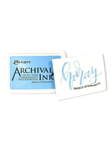 Ranger Archival Ink Pad - French Ultramarine

Archival Inks™ provide lasting stamping results that are permanent on many surfaces. Get a crisp image that doesn't bleed over water-based inks, markers, acrylic paint, watercolors, and more. Pads can be easily re-inked with the coordinating Archival Ink Re-Inker.