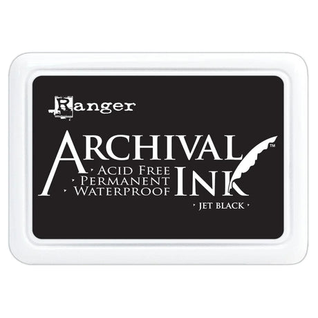 Ranger Archival Ink Pad - Jet Black

Archival Inks™ provide lasting stamping results that are permanent on many surfaces. Get a crisp image that doesn't bleed over water-based inks, markers, acrylic paint, watercolors, and more. Pads can be easily re-inked with the coordinating Archival Ink Re-Inker.
