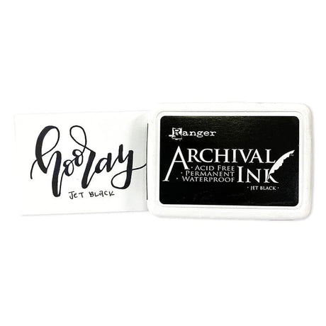 Ranger Archival Ink Pad - Jet Black

Archival Inks™ provide lasting stamping results that are permanent on many surfaces. Get a crisp image that doesn't bleed over water-based inks, markers, acrylic paint, watercolors, and more. Pads can be easily re-inked with the coordinating Archival Ink Re-Inker.