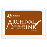 Ranger Archival Ink Pad - Sepia

Archival Inks™ provide lasting stamping results that are permanent on many surfaces. Get a crisp image that doesn't bleed over water-based inks, markers, acrylic paint, watercolors, and more. Pads can be easily re-inked with the coordinating Archival Ink Re-Inker.