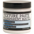 Ranger's artist quality texture paste is ideal for adding dimensional layers onto a variety of surfaces. Apply paste to surfaces using a palette knife, use with stencils for defined shapes, or create textures and patterns. Customize the past by inking or painting directly over the dry paste, or by mixing in acrylic paints, re-inkers and other texturizing elements.

This package contains Ranger Texture Paste Transparent Matte, 3.9 ounces.&nbsp;