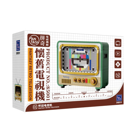 Retro Nostalgic Tv Building Bricks