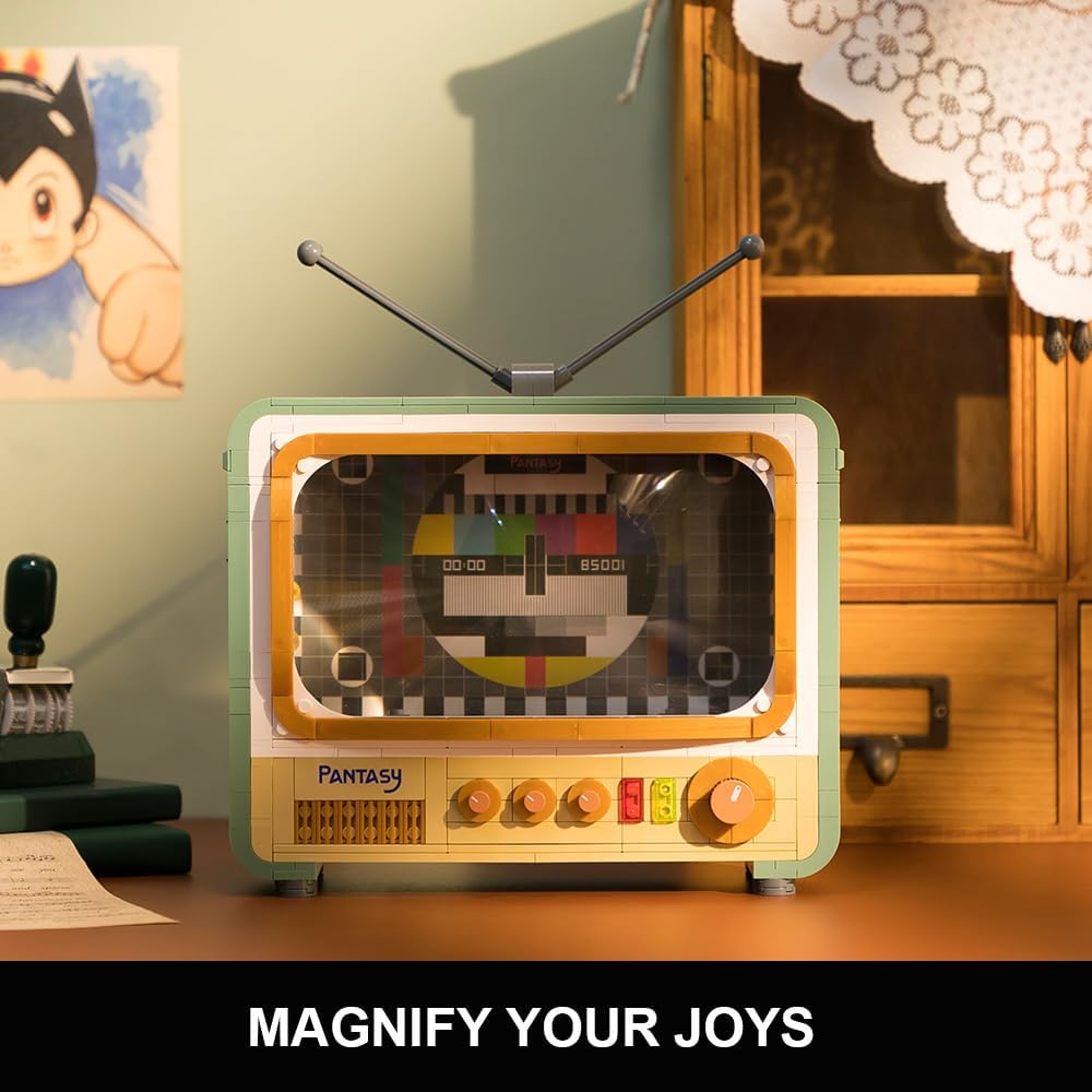 Retro Nostalgic Tv Building Bricks
