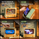 Retro Nostalgic Tv Building Bricks