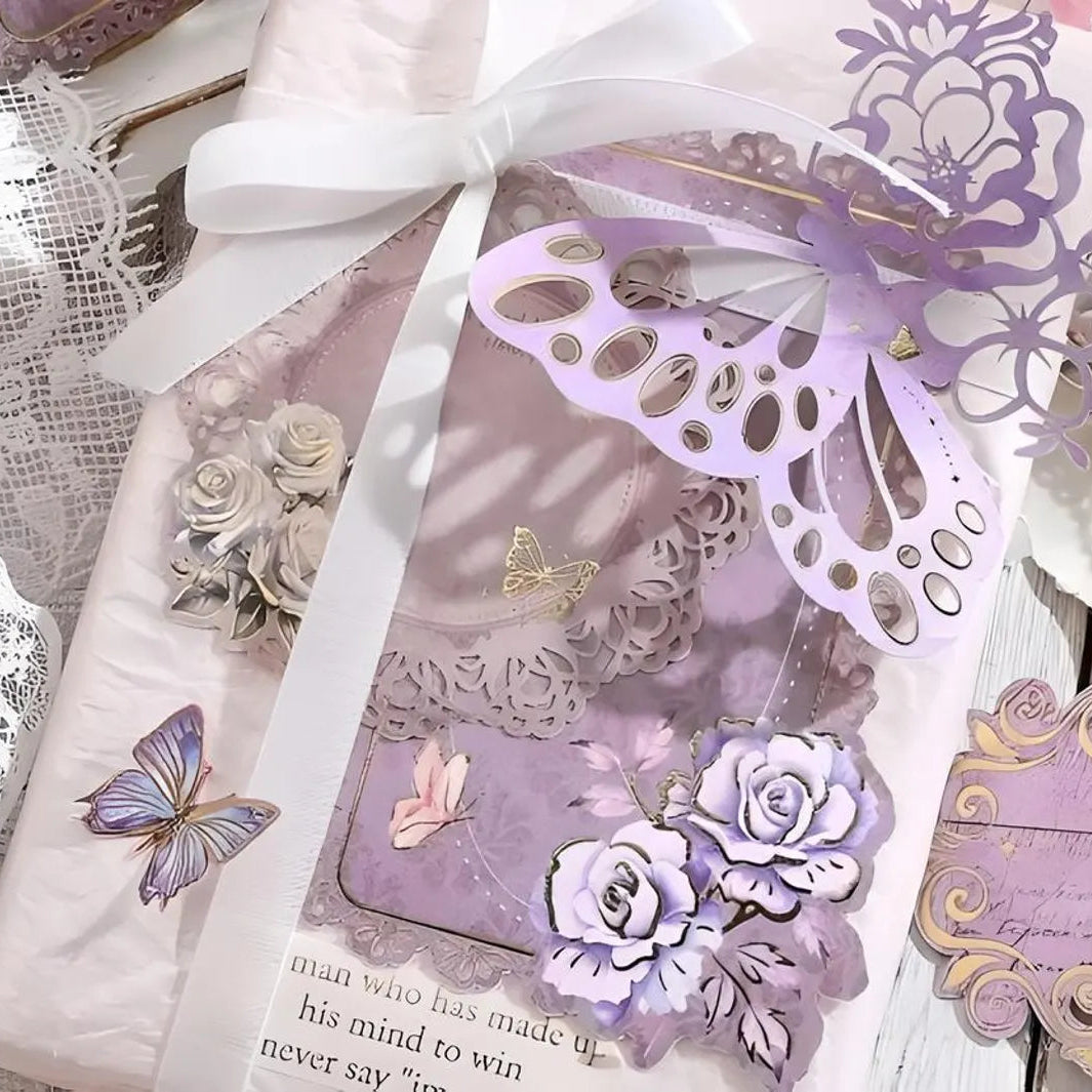 This vintage themed ephemera pack includes 10 pieces of cute paper materials in different color schemes! Each pack comes with pieces in 5 varying styles with 2 of each design.

These pieces make great card decoration, collage pieces, or additions to your journal spreads!