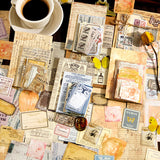 This vintage themed ephemera pack includes over 100 pieces of cute paper materials in different color schemes! Each pack comes with pieces in 5 varying sizes with 2 of each design.

These pieces make great card decoration, collage pieces, or additions to your journal spreads!

4 color schemes: Ivory, Blue, Brown, and Pink
Includes 1 pack of ephemera