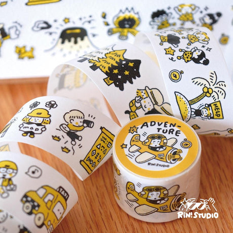 Our Adventure Kisscut Washi Tape is filled with travel-inspired illustrations - think mountains, maps, compasses, and little discoveries waiting to be made.

The kisscut design lets you peel off individual pieces with ease, no scissors needed. Perfect for travel journals, scrapbooks, planners, and capturing every step of your journey. Tape your story.
