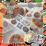 Volume 8:
Are you hungry my friend? Here we bring you the <bon appetite="" eastern=""> category

Foodie spirit, foodie soul! Food truly is a great comfort. This tape features Eastern cuisine, including Chinese, Japanese, Korean, and Southeast Asian dishes. Yes, there is also a Western cuisine edition. It is for you my foodie friends.

Full roll: 30mm wide x 5m long (5 loops)
Materials: Washi tape on release paper</bon>
