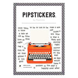 PipStickers are the PERFECT gift for the sticker lover in your life - even if it's you! These unique PVC designs with silver foil accents come on a clear backing and cannot be found anywhere else.

Includes one 4" x 4" sheet of Ribbon &amp; Rhymes PipStickers and includes the Pipsticks manifesto.