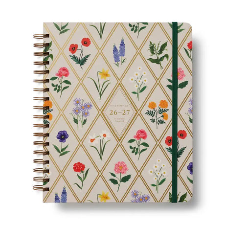 A big planner for big plans. Our large-format planner is spiral bound with a sturdy hard cover and an elastic band to hold it closed. Inside, you’ll find monthly and weekly views, inspirational quotes, sections for notes and goals, pocket folders for storage, and 2 sticker sheets. Planners span August 2026-December 2027.

DETAILS

Textured coated paper cover
Natural white text paper interior
Printed in full color with foil stamped year
August 2026-December 2027
Weekly &amp; monthly pages
Sections for goals 