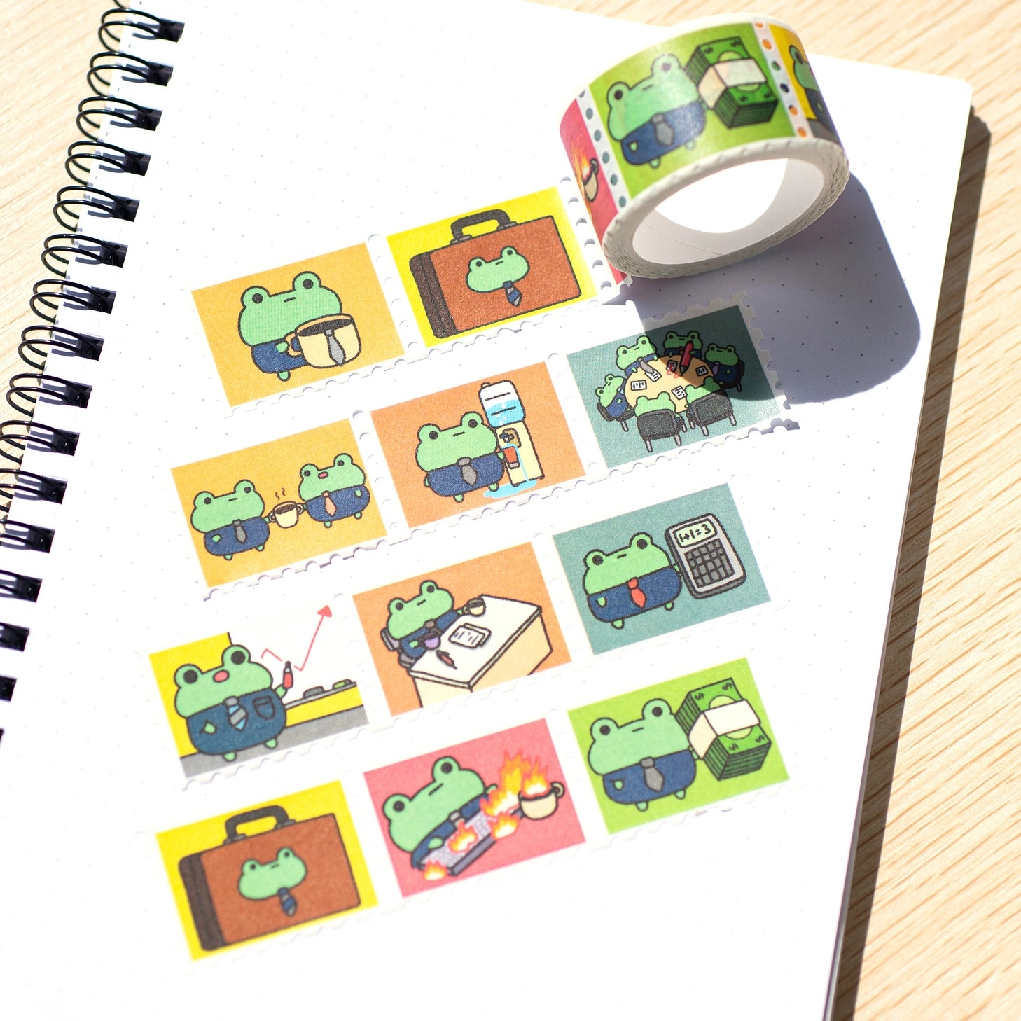 Get your bizness success game on fire with this stamp washi tape

This listing is for one roll of stamp washi tape.

Some details about this washi tape: 25mm wide x 5-meter long roll of washi tape