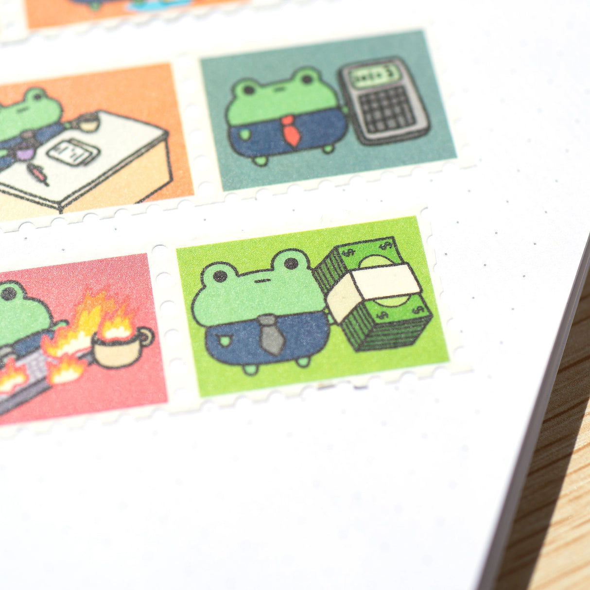 Get your bizness success game on fire with this stamp washi tape

This listing is for one roll of stamp washi tape.

Some details about this washi tape: 25mm wide x 5-meter long roll of washi tape