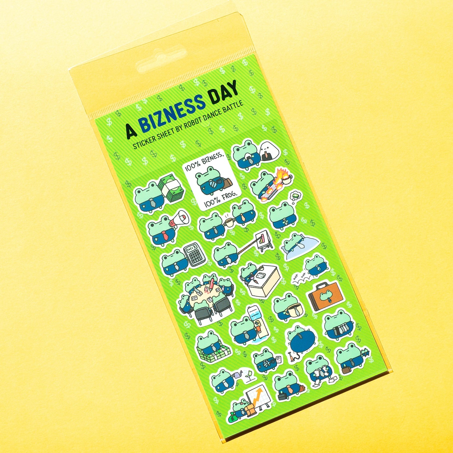 Robot Dance Battle A Bizness Day Sticker Sheet