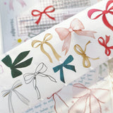 Every page deserves a bow.&nbsp;Bowtiful Days Pre-cut Japanese Washi Tape [3.0]&nbsp;is a charming collection filled with beautifully illustrated bows in every style — delicate ribbons, vintage lace bows, satin statement pieces, and soft pastel accents that instantly elevate your spreads.

Designed with high-quality Japanese washi paper, this tape offers a soft, lightweight texture that blends seamlessly into planners and journals. The&nbsp;pre-cut design&nbsp;makes decorating effortless — simply peel and p