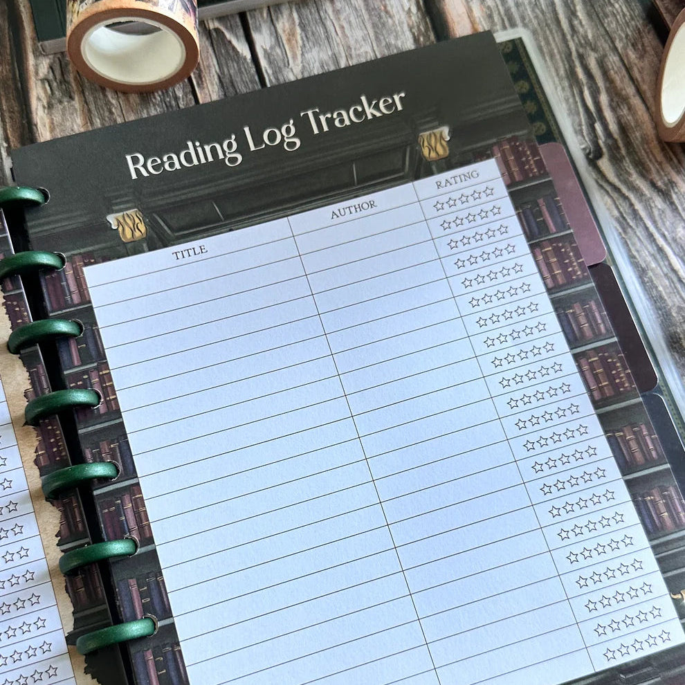 Step into the world of classic literature with the Dark Academia All Booked Up Journal. Perfect as a book journal, reading planner, or book planner, it’s designed for those who love the charm of old libraries and the allure of Dark Academia. Capture your reading lists, reflections, goals, and inspirations in this elegant companion that blends style with function. Enhance your literary journey with every page.

Track Your Reading Journey:&nbsp;The&nbsp;Book List&nbsp;section allows you to document titles, au