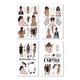 Rongrong Sticker Book - Black Girl Magic 2

Unleash the Essence of Black Girl Magic with our Exclusive Black Girl Magic Sticker Book #2. Designed with a mesmerizing black and gold theme, this sticker collection is not just an accessory but a powerful symbol of Black women's empowerment, strength, and resilience.

Empowering Design:&nbsp;Each sticker in our Black Girl Magic Sticker Book #2 is crafted to celebrate the beauty, grace, and indomitable spirit of Black women. These stickers are more than just deco