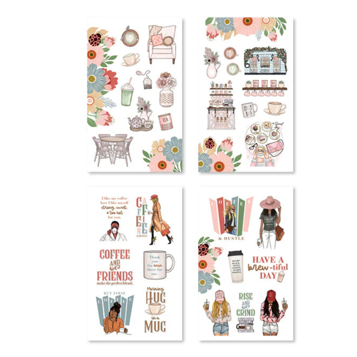 Rongrong Sticker Book - Coffee Queen

Get ready to wrap yourself in a warm hug with every sip of coffee! Introducing the Coffee Queen sticker book by Rongrong DeVoe. ☕️

Filled with 24 pages of premium hand-drawn stickers featuring adorable coffee lover fashion illustrations. From functional appointment trackers to cute coffee shop settings, this sticker book has it all. 😍

Show your love for the world's best drink and decorate your planner or notebook with these gorgeous stickers. Don't wait, grab your co