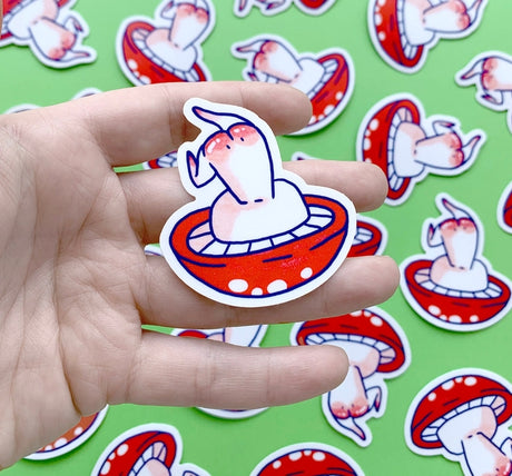 Hannakin - Rosy Mush Vinyl Sticker