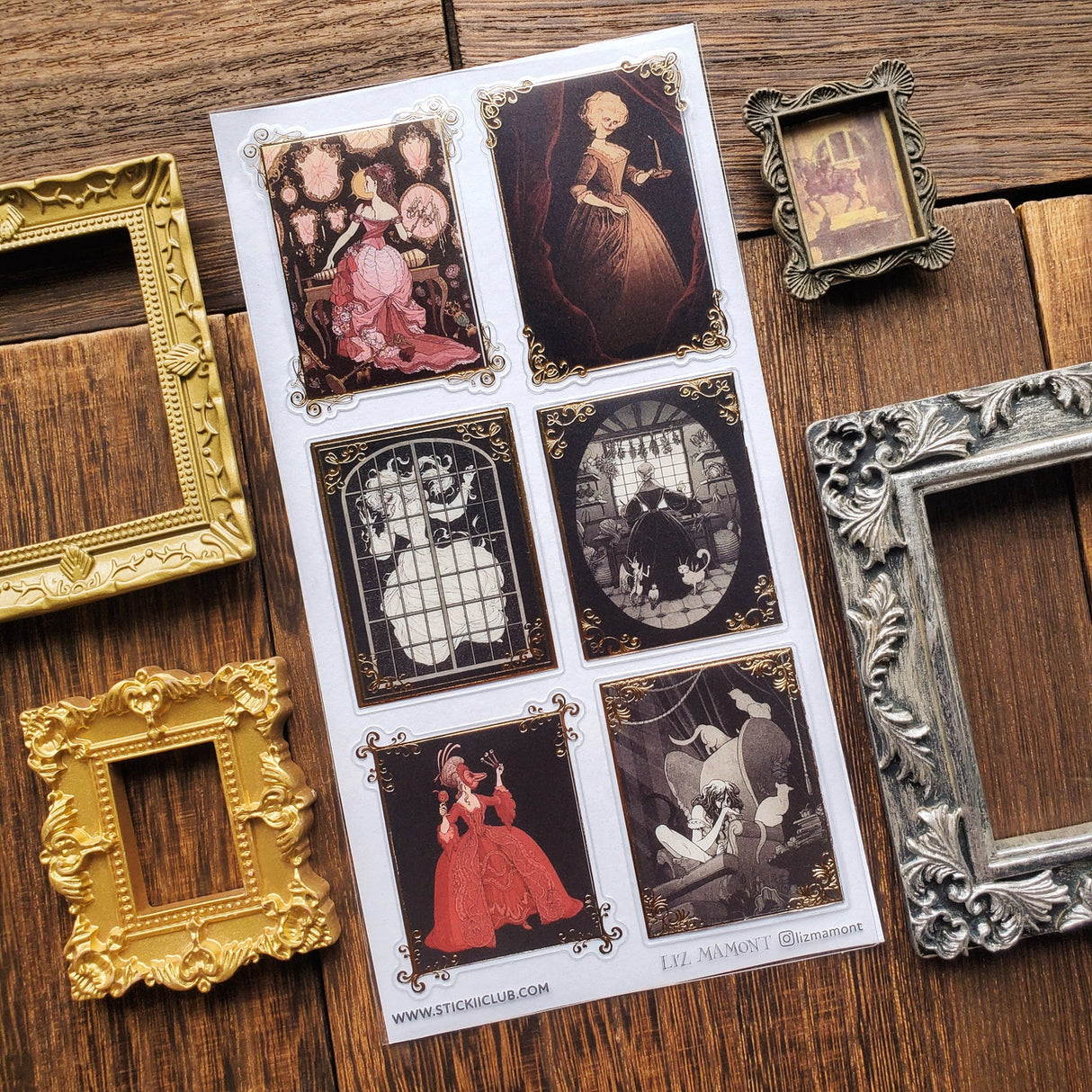 🕯️🪞 Love doesn’t always arrive with roses, sometimes it lingers like a ghost in velvet halls. Wrapped in shadows and candlelight, @lizmamont’s haunting scenes unfold like pages from a forgotten gothic tale. From lavish gowns and quiet rituals to watchful cats and whispered secrets behind curtained windows, each illustration invites you to continue the tale to find answers.

Art by: @lizmamont