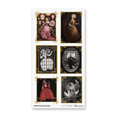 🕯️🪞 Love doesn’t always arrive with roses, sometimes it lingers like a ghost in velvet halls. Wrapped in shadows and candlelight, @lizmamont’s haunting scenes unfold like pages from a forgotten gothic tale. From lavish gowns and quiet rituals to watchful cats and whispered secrets behind curtained windows, each illustration invites you to continue the tale to find answers.

Art by: @lizmamont