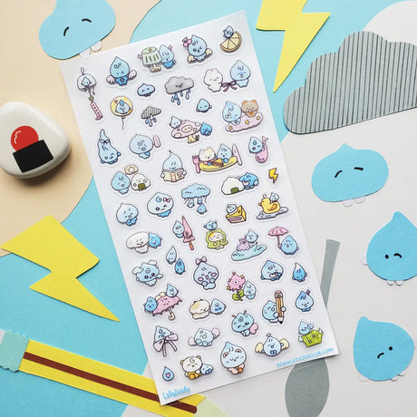 🌧️💧 A tiny rainstorm has rolled in, and it brought the sweetest little raindrops with it! These blue raindrop friends splash through puddles, nap under sleepy clouds, share cozy snacks, play tiny tunes, and turn every gloomy sky into something soft, silly, and full of heart. Perfect for adding a sprinkle of rainy-day sweetness wherever you need a little extra cheer!